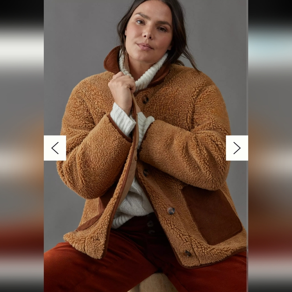 Sold Anthropologie Avec Les Filled Virginia Sherpa Barn Jacket